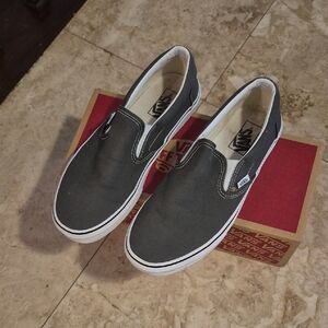 Vans Men's Charcoal Slip-On Sneakers